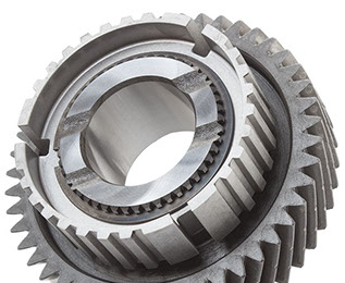 Transmission gear at an angle